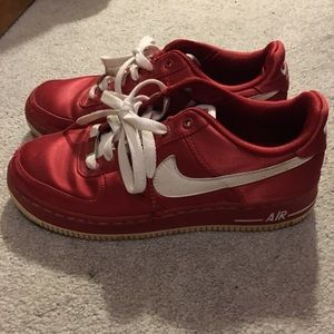 Red nike shoes